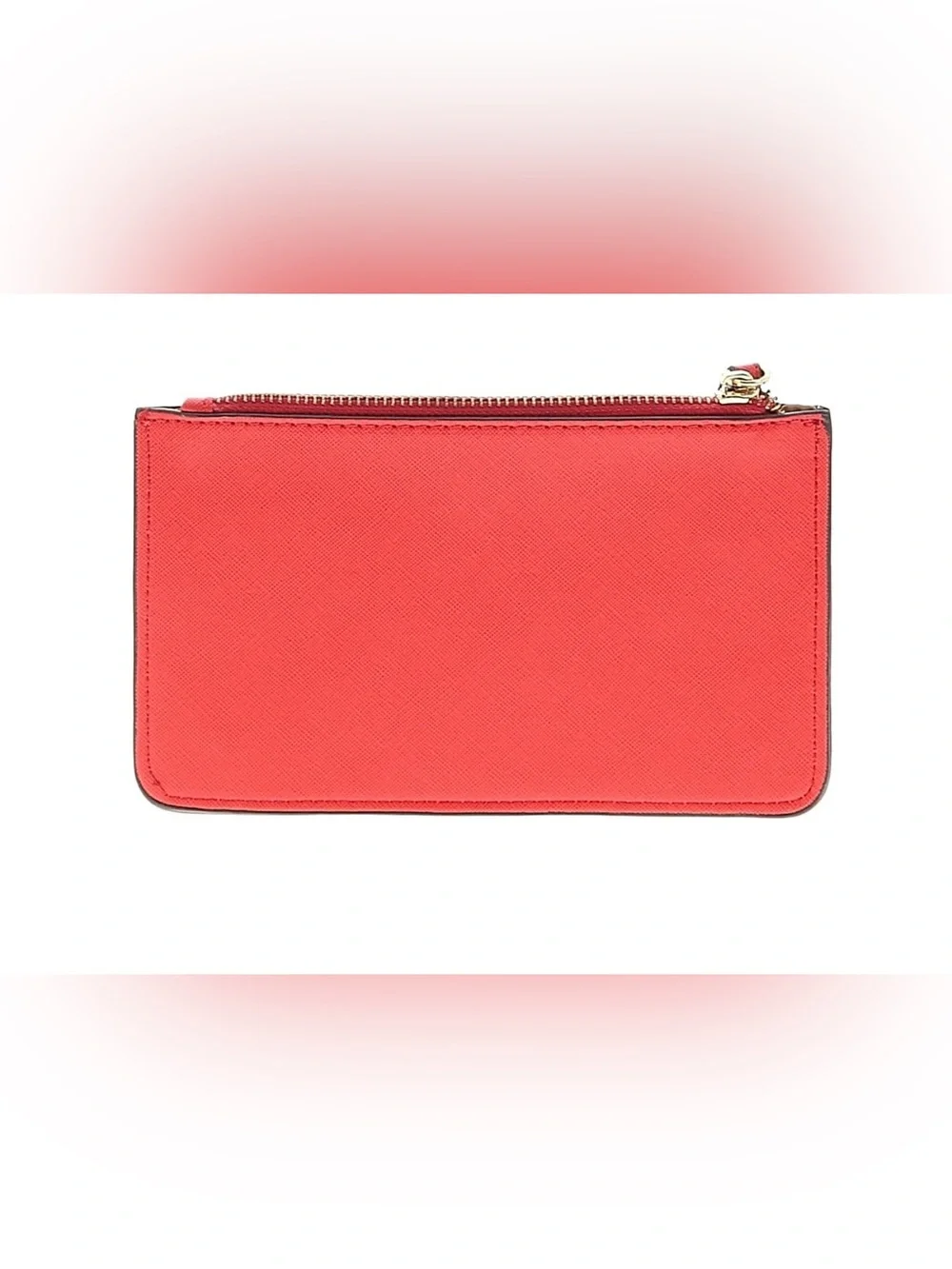 kate spade red wristlet clutch with gold logo. NWOT-EUC